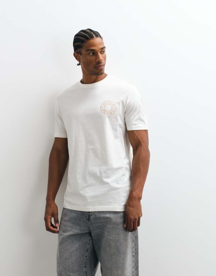 Hugo Blue HUGO Boss - camiseta de corte regular en blanco