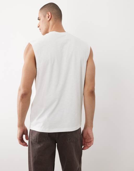 Hugo Boss - Camiseta gris holgada sin mangas, 5 de 5