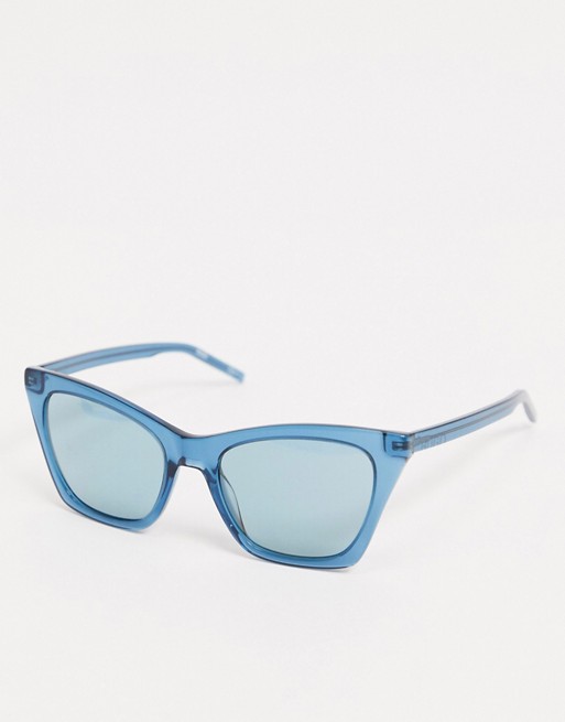 Hugo Boss cat eye sunglasses in blue