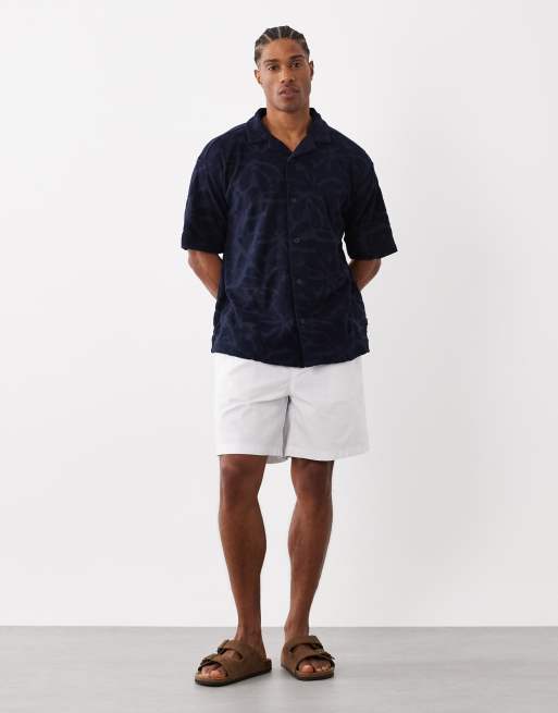 Hugo BOSS - Chemise à fleurs en tissu éponge - Bleu foncé, 2 de 5