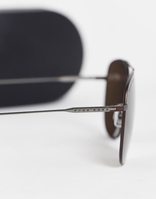 Hugo Boss classic aviator sunglasses in brown 1218/F/SK, 4 of 4