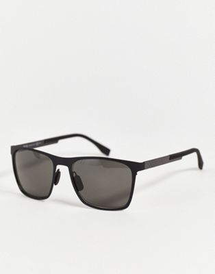 Hugo Boss classic square sunglasses in matte black