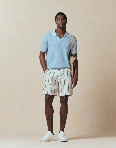 Hugo Boss co-ord linen shorts in grey - view 1