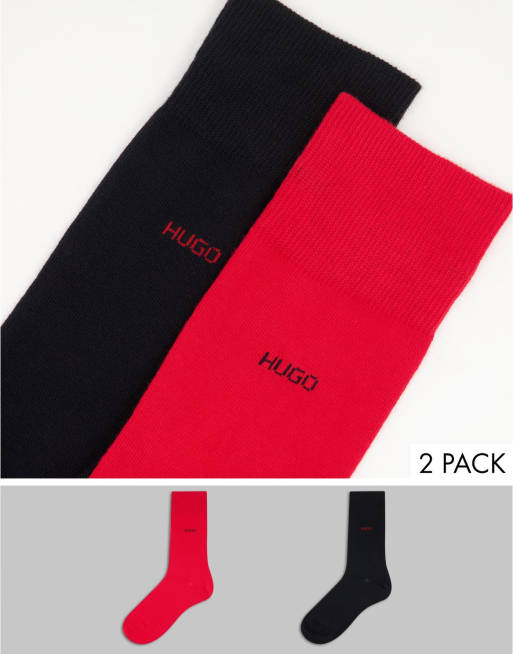 Hugo Boss - Confezione da due paia di calzini in multicolore