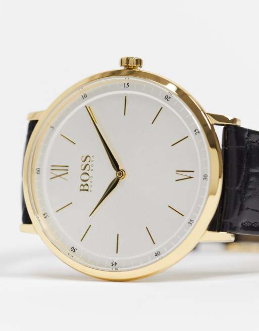 Hugo Boss Corporal Armbanduhr mit goldfarbenen Details ASOS