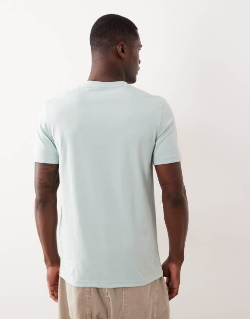 HUGO Boss cotton jersey t-shirt with logo print in light blue, 3 of 5