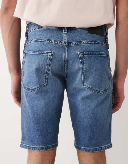 Hugo Boss - Denim short in medium blauwe wassing, 5 van 5