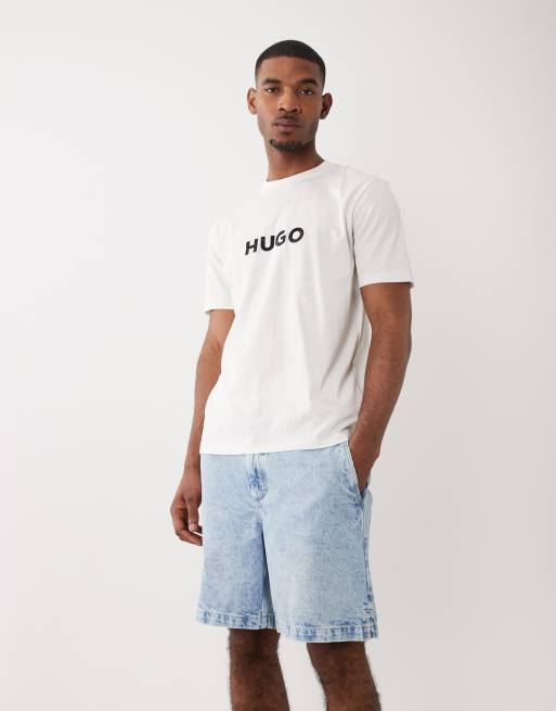 Hugo Boss denim shorts in light blue wash, 2 of 5