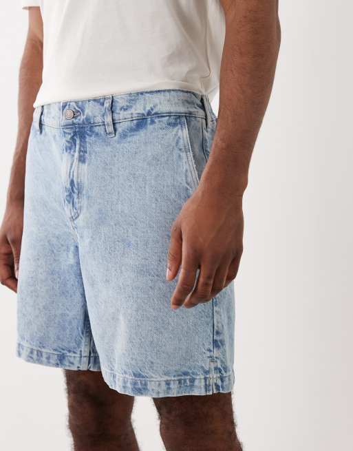 Hugo Boss denim shorts in light blue wash, 4 of 5