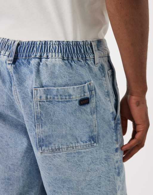 Hugo Boss denim shorts in light blue wash, 5 of 5