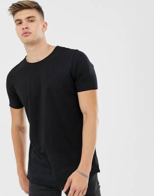 hugo boss plain black t shirt