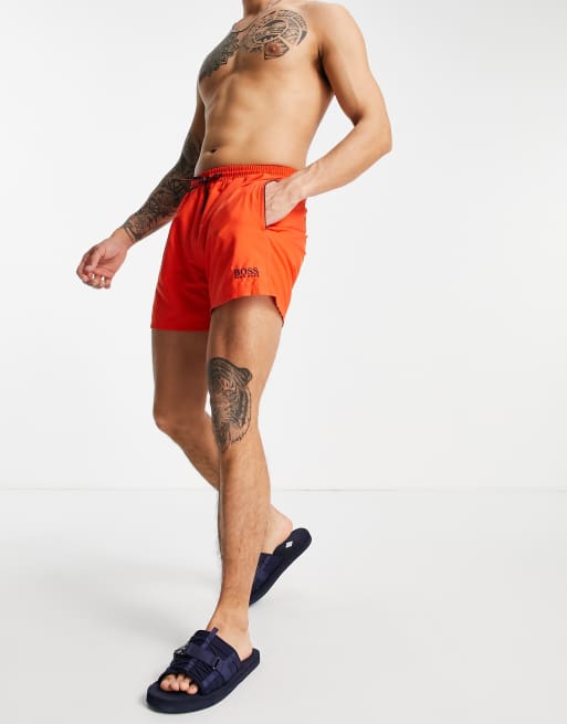 Hugo boss swim store shorts orange