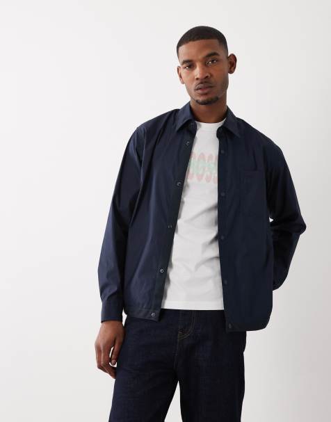 Hugo Boss - Grå oversized skjorte med krave - view 1