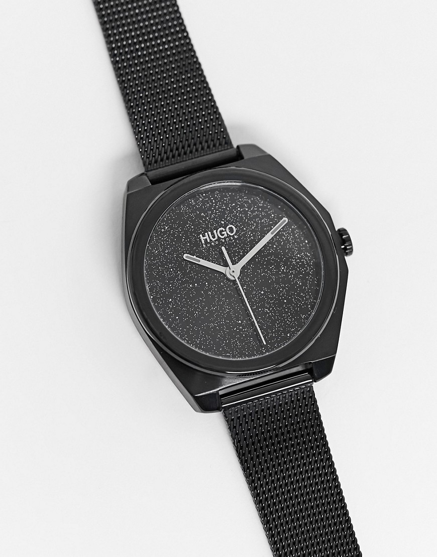 Hugo Boss - Imagine - Mesh horloge-Zwart