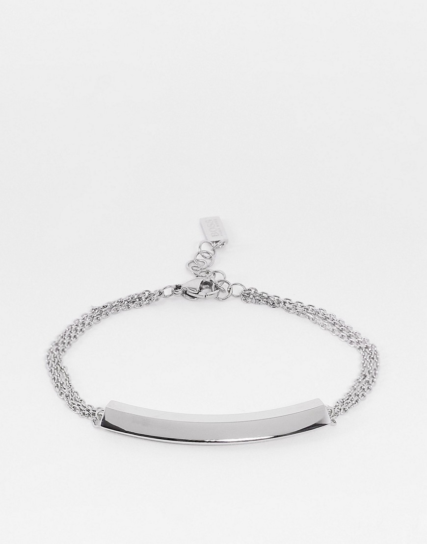 Hugo Boss Insignia chain bracelet in silver