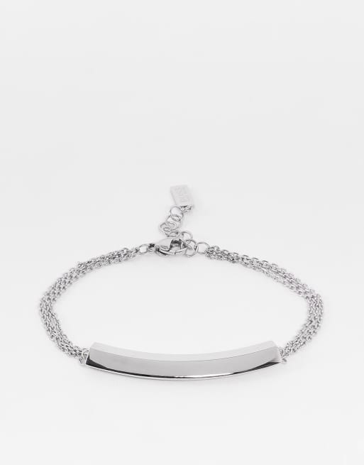 Hugo Boss – Insignia – Silverfärgat kedjearmband