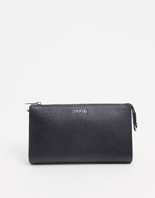 Hugo Boss leather mini bag in black