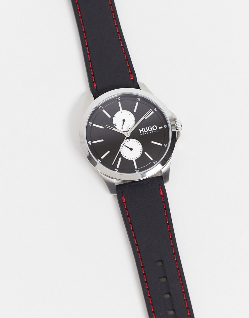 Hugo Boss - Legacy - Horloge met blauwe details-Zwart