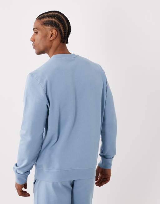 Hugo Boss – Ljusblå sweatshirt i regular fit, del av set, 3 av 5