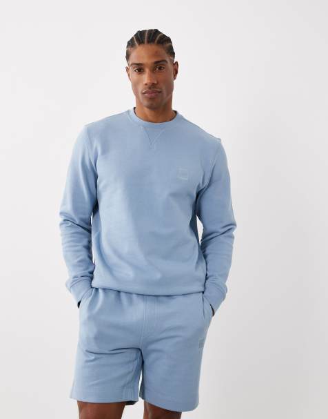Hugo Boss - Lyseblå sweatshirt i Regular Fit - Del af sæt - view 1