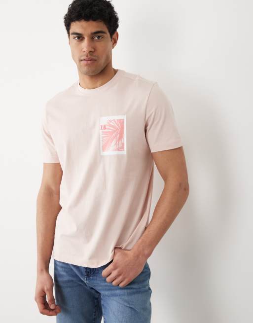 HUGO Boss - Lyserød T-shirt med korte ærmer og grafik i afslappet pasform, 2 af 5