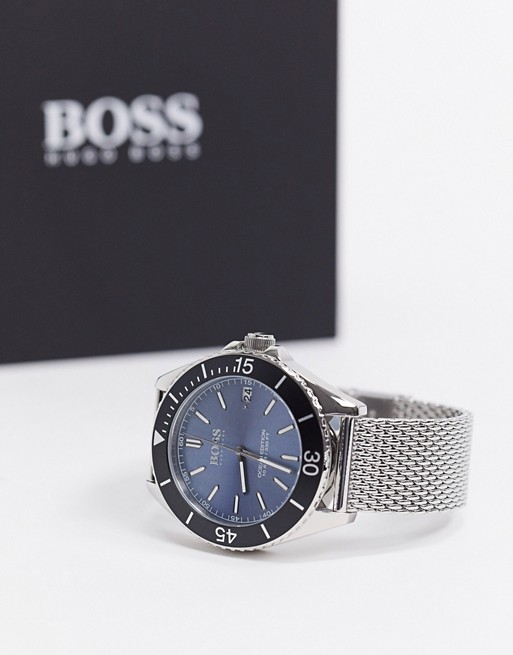 Hugo Boss mens 1513561 ocean edition watch in silver