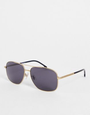 Hugo Boss metal frame aviator sunglasses in gold 1177/F/S