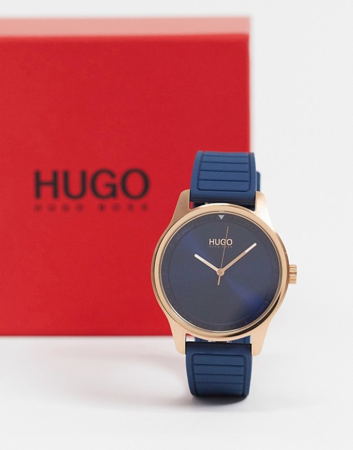 Hugo Boss move watch with blue strap