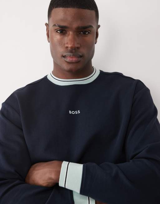HUGO BOSS - Mørkeblå langærmet sweatshirt, 4 af 5
