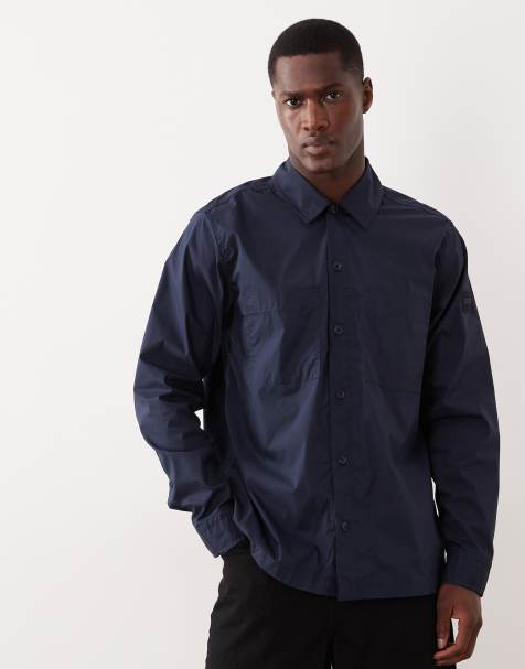 Hugo Boss - Mørkeblå skjorte med lange ærmer og knapper - view 1