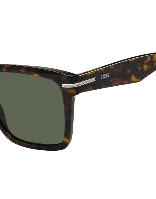 Hugo Boss - Occhiali da sole quadrati marroni, 3 di 3