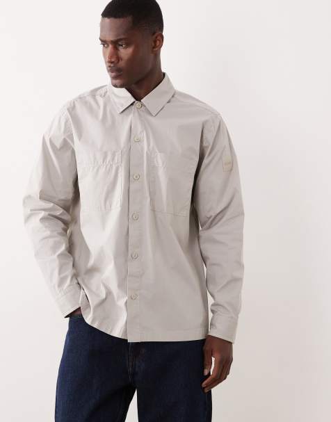 Hugo Boss - Overhemd met lange mouwen en knoopsluiting in grijs - view 1