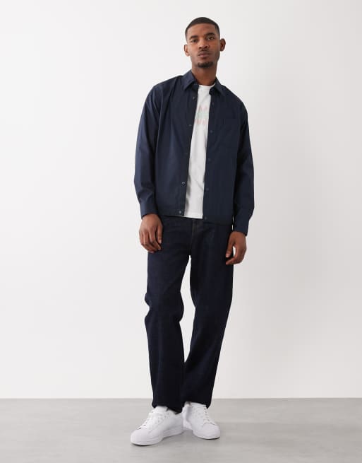 Hugo Boss oversized collared shirt in grey, 2 of 5
