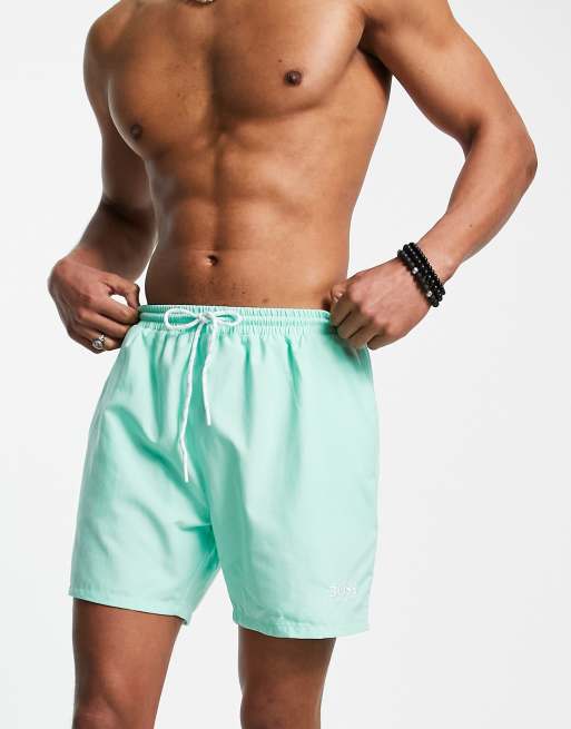 Green hugo shop boss swim shorts