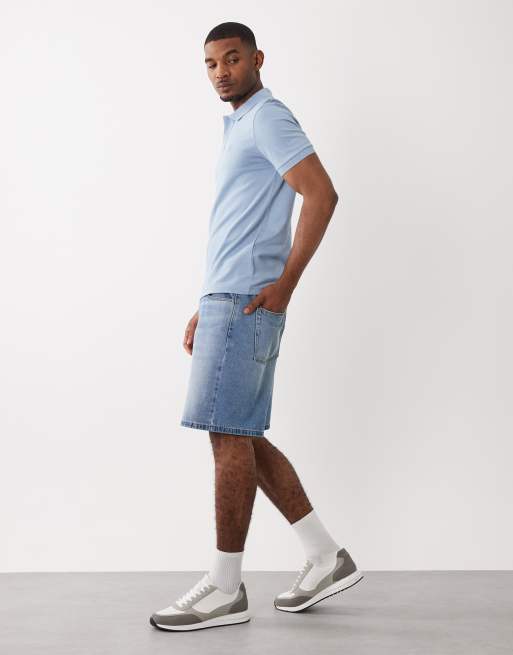 HUGO BOSS - Polo slim blu chiaro, 2 di 5