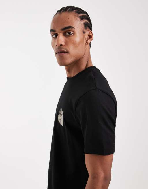 Hugo Boss regular fit back graphic t-shirt in black, 4 of 5
