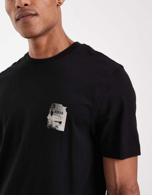 Hugo Boss regular fit back graphic t-shirt in black, 5 of 5