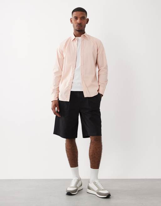 Hugo Boss regular fit cotton longsleeve button up shirt in pink, 2 of 5