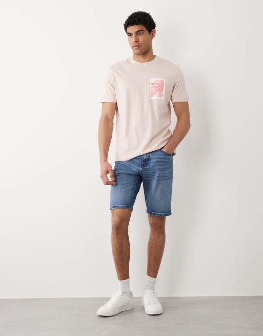 Hugo Boss regular fit graphic short sleeve t-shirt in pink, 3 of 5