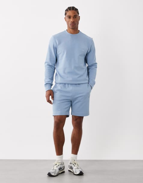 Hugo Boss - Regular-fit shorts in lichtblauw, deel van co-ord set - view 1