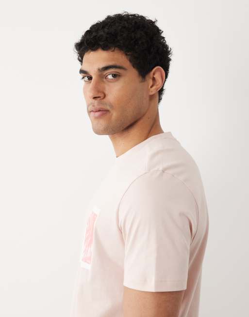 HUGO BOSS – Regular-Fit-T-Shirt in Rosa mit Print, 4 von 5