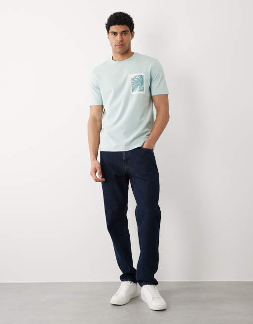 HUGO BOSS – Regular-Fit-T-Shirt in Türkis mit Print, 2 von 5