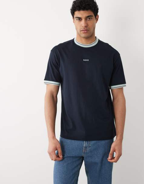 HUGO BOSS – Relaxed-Fit-T-Shirt aus Jersey in Dunkelblau - view 1