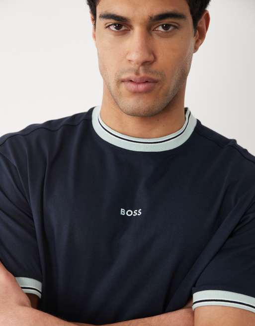 HUGO BOSS – Relaxed-Fit-T-Shirt aus Jersey in Dunkelblau, 3 von 5
