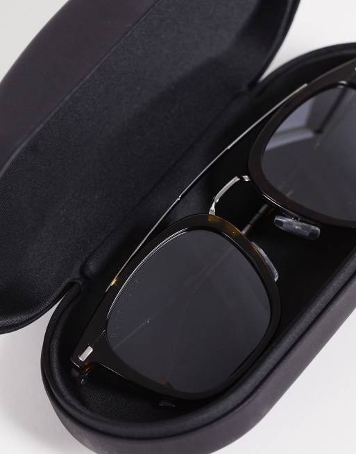 Hugo Boss - Ronde aviator zonnebril in tortoise 1178/S, 3 van 4