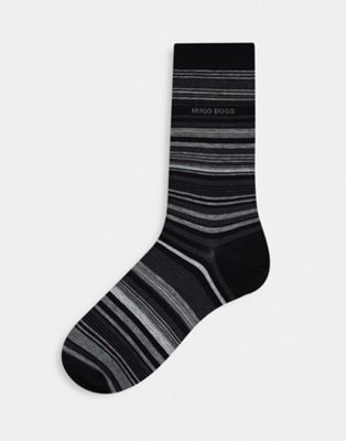 Hugo Boss socks in black stripe