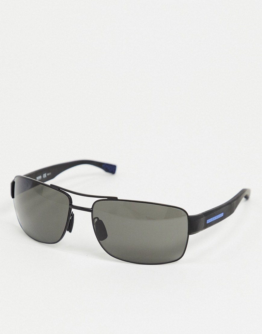 Hugo Boss - sorte firkantet solbriller