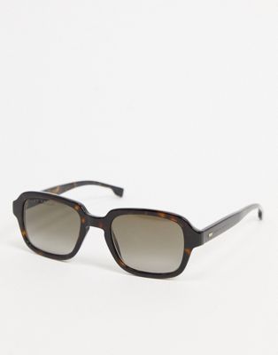 Hugo Boss square sunglasses in tortoise 