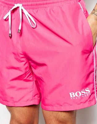 pink hugo boss swim shorts
