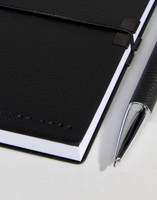 hugo boss notebook and pen